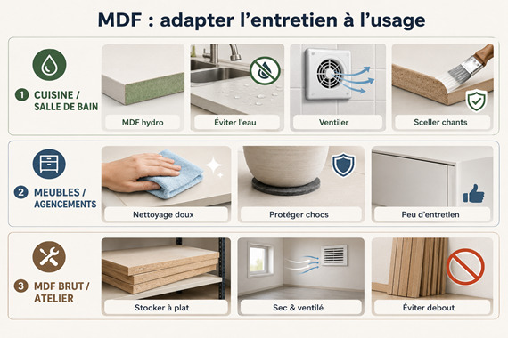 entretien et usage panneaux MDF