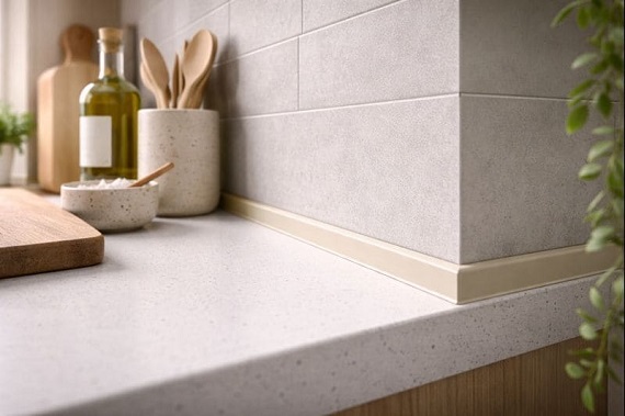 profilé de finition en place