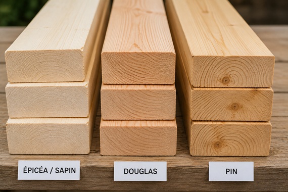 essences de bois raboté