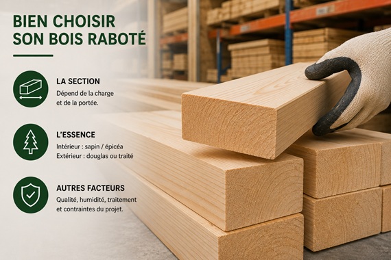 critères de choix bois de structure raboté